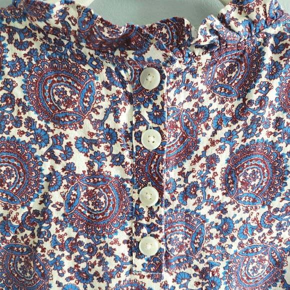 J. Crew Fleur Top in Floral Linen, Size Large - Picture 7 of 13